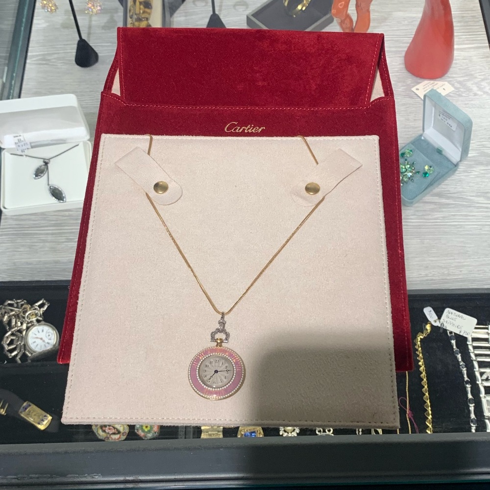 Cartier Vintage mechanical pocket watch necklace